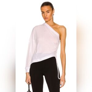 REVOLVE White Asymmetrical Long Sleeve Top